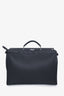 Fendi Black Grained Leather Large Selleria Peekaboo Bag With Strap