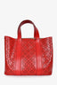 Alaïa Paris Red Perforated Leather Top Handle Tote