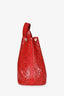 Alaïa Paris Red Perforated Leather Top Handle Tote