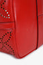 Alaïa Paris Red Perforated Leather Top Handle Tote