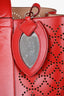 Alaïa Paris Red Perforated Leather Top Handle Tote