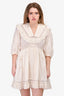 Zimmermann Cream Eyelet Mini Dress Size 3