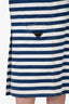 Prada Blue and White Denim Striped Midi Skirt Size 42