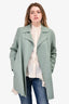 Theory Green Cashmere and Wool Open Coat Size S