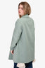 Theory Green Cashmere and Wool Open Coat Size S