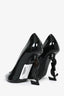 Saint Laurent Black Patent Opyum Heels Size 35