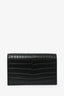 Saint Laurent Black Croc Embossed Kate Tassel Wallet on Chain