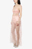 For Love & Lemons Pink Jasmine Rosette Maxi Dress Size L