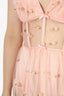 For Love & Lemons Pink Jasmine Rosette Maxi Dress Size L