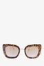 Fendi Brown Monogram Print Cat Eye Sunglasses