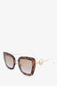 Fendi Brown Monogram Print Cat Eye Sunglasses