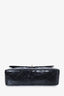 Pre-loved Chanel™ 2008/09 Black Glitter Patent Leather Jumbo Single Flap Bag