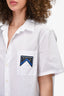 Prada 2018 White Short Sleeve Prada Logo Shirt Size 42 Mens