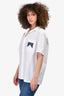 Prada 2018 White Short Sleeve Prada Logo Shirt Size 42 Mens
