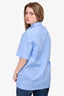 Prada 2018 Blue Short Sleeve Prada Logo Shirt Size 42
