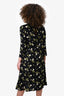 Reformation Black Floral Midi Dress Size 2
