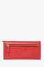 Prada Red Saffiano Leather Long Wallet