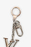 Louis Vuitton Silver Toned LV Initials Key Holder And Bag Charm