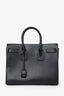 Saint Laurent 2016 Navy/Black Smooth Leather Small Sac de Jour Top Handle With Strap