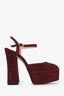 Stuart Weitzman Burgundy Suede Platform Heels Size 36