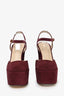 Stuart Weitzman Burgundy Suede Platform Heels Size 36