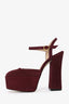 Stuart Weitzman Burgundy Suede Platform Heels Size 36