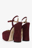 Stuart Weitzman Burgundy Suede Platform Heels Size 36