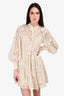 Zimmermann Ivory Cassia Puff Sleeved Cotton-Lace Mini Dress Size 2