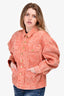 Ulla Johnson Orange Washed Drawstring Denim Jacket Size S