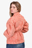 Ulla Johnson Orange Washed Drawstring Denim Jacket Size S