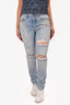 Grlfrnd Light Wash Pearl Accent Straight Leg Jeans Size 27