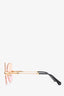 Louis Vuitton Gold Pink/Orange Ombre Sunglasses