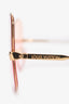 Louis Vuitton Gold Pink/Orange Ombre Sunglasses