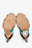 Nicholas Kirkwood Black/Blue Suede Mesh Heels Size 37.5