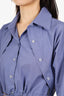 T By Alexander Wang Purple Double Layered Cropped Shirt Size XS