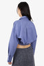 T By Alexander Wang Purple Double Layered Cropped Shirt Size XS