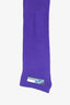 Prada Purple Wool Shaker Knit Scarf