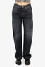 Brunello Cucinelli Grey Denim Wide Leg Jeans Size 2