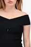 Maje Black Ribbed Knit Criss Cross Maxi Dress Size 3