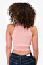 Jonathan Simkhai Pink Ribbed Cropped Sleeveless Top Size XS