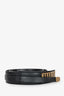 Jean Paul Gaultier Black Leather Belt with Gold Hardware Size 85