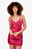 Fleur Du Mal Pink Silk Mini Slip Dress Size XS