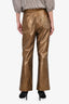 Celine Gold Leather Pants Size 42