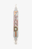 Fendi Grey Leather Multicoloured Spike 'FENDI' Bag Strap