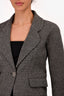 Pre-loved Chanel™ 2022 Black/White Wool Houndstooth Blazer Jacket Size 38