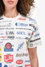 Louis Vuitton Limited Edition White Cotton Multi Logo Printed T-Shirt Size XS