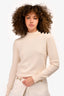 Hermes Cream Cashmere Knit Sweater Size 38