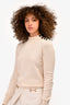Hermes Cream Cashmere Knit Sweater Size 38