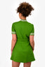 Gucci Green Wool Collared G Belted A-Line Mini Dress Size 40