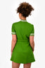 Gucci Green Wool Collared G Belted A-Line Mini Dress Size 40